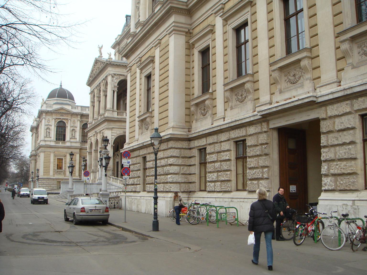 リンクに沿って歩きます。ウィーン大学。